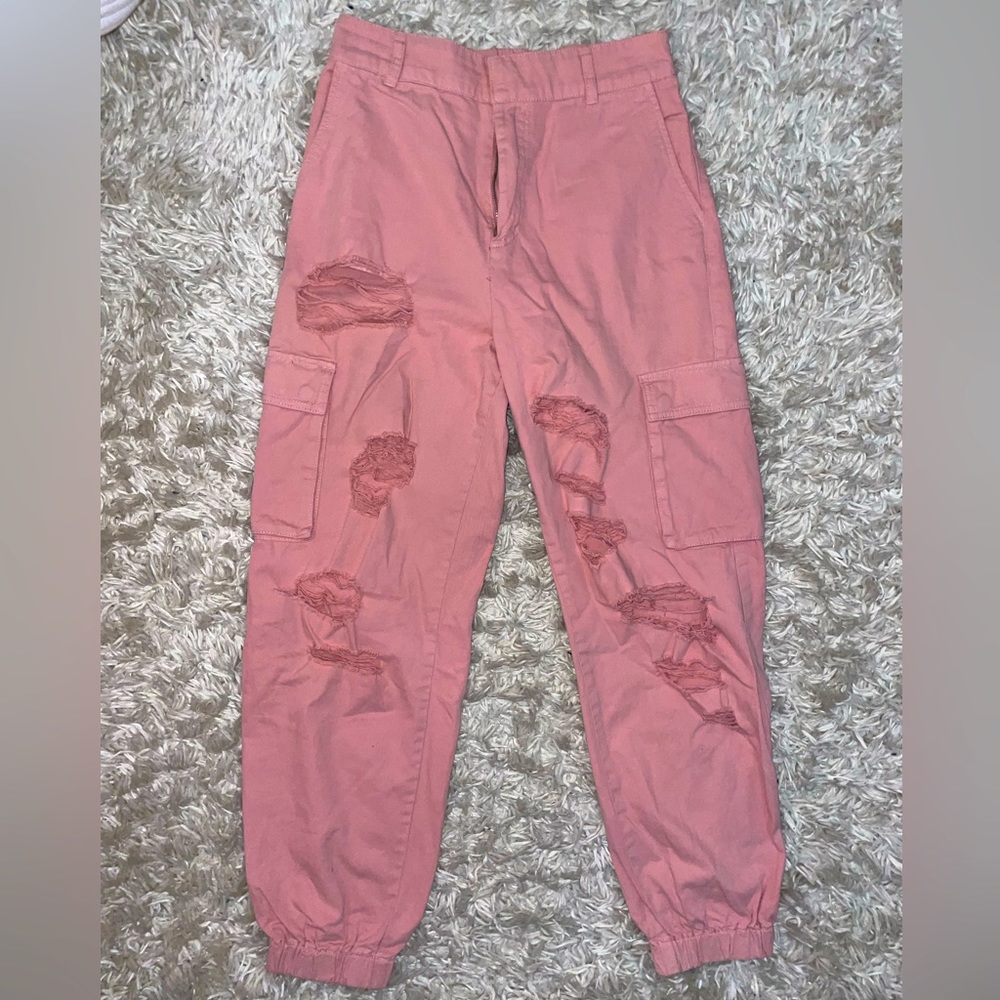 Ripped Cargo Joggers